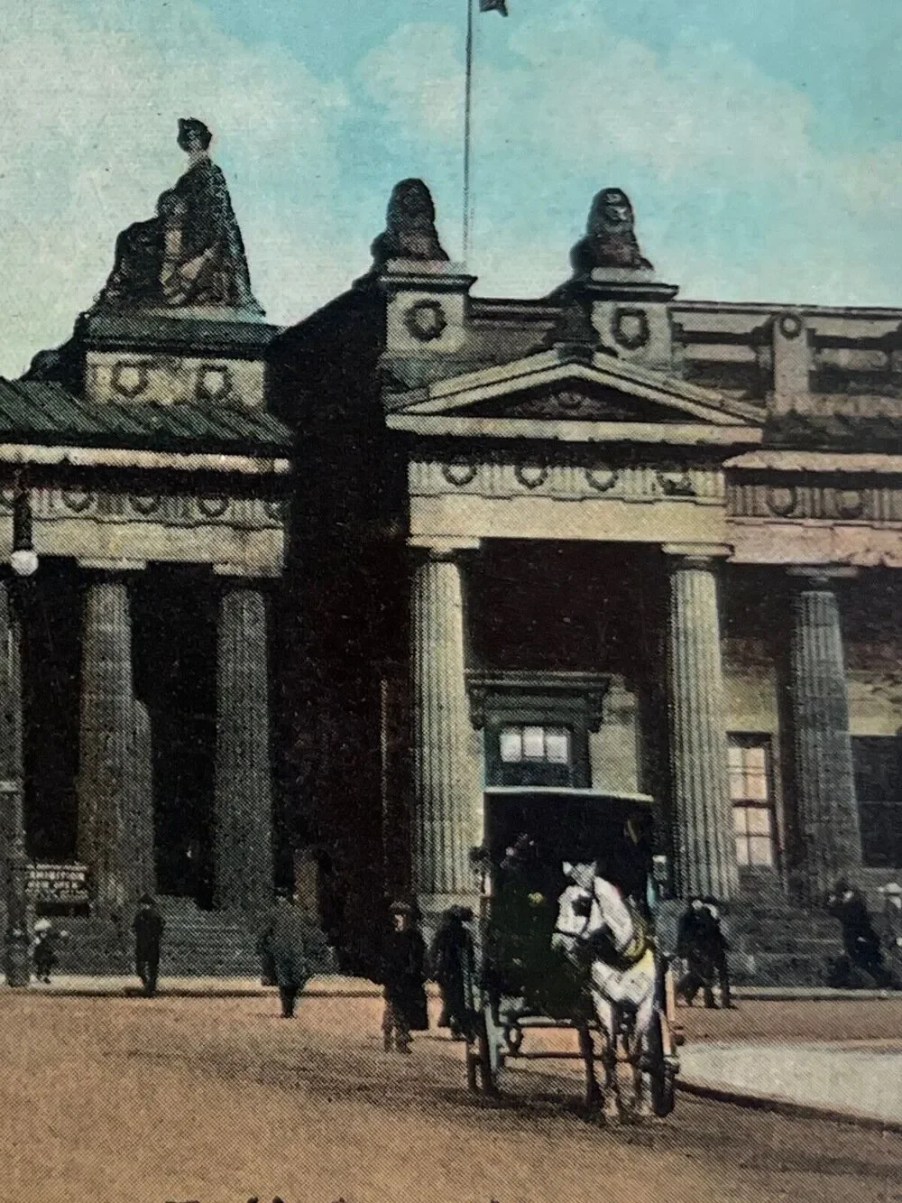 Atq Ephemera Early 1900 Litho Philco Postcards Princes St Edinburgh Hand Colored